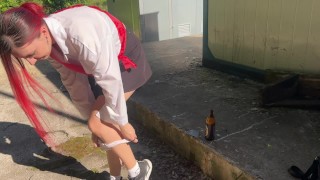 I caught my neighbor's daughter, a graduate, drinking  and punished her with a bottle in her ass - Video Porno Gratuite HD | Charmeuse X